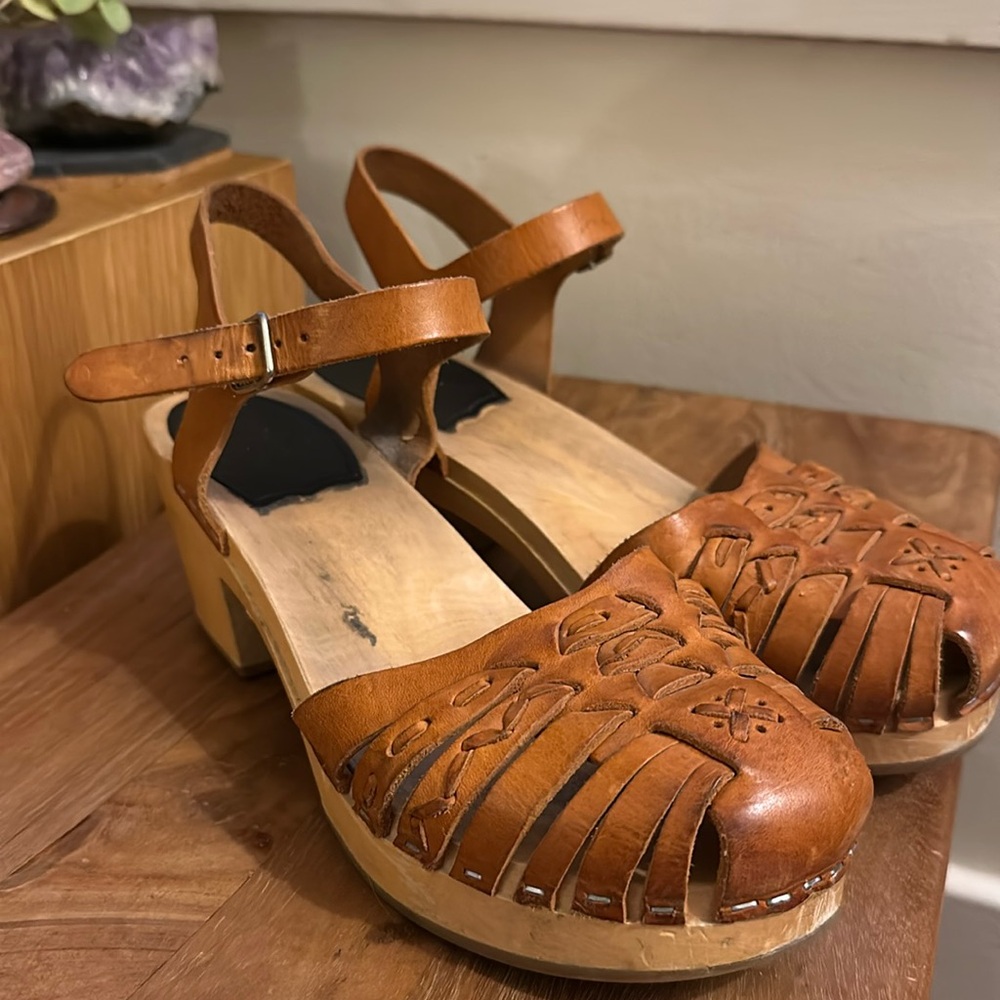 Swedish Hasbeens Wooden Clogs